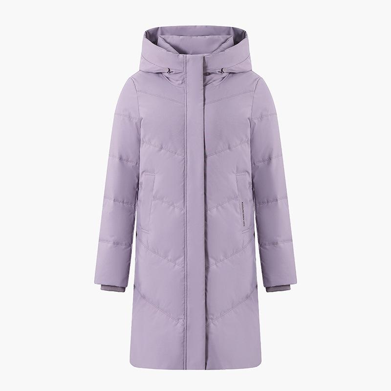 Middle-aged and Elderly Mothers' Down Jacket Women's Mid-length Winter New Thickened Large Size Hooded Jacket
