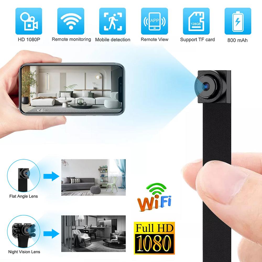 HD 1080P Mini Camera DIY Portable Wireless Module Night Vision WiFi Cam Motion Detection Camcorder Loop Recording Remote View