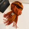 Gradual Change Color Matching Pure Wool Scarf Women's High-end Gift Gift Winter New Warm Cashmere Scarf
