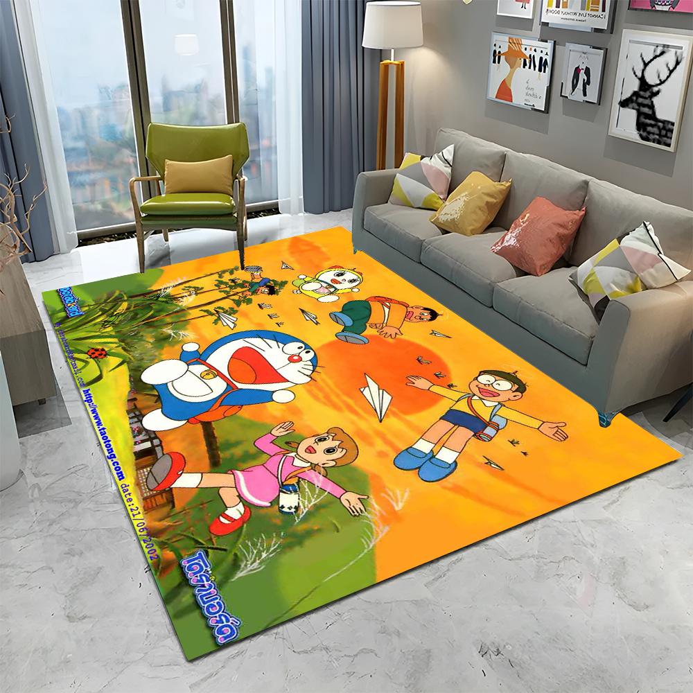 3D Printing D-Doraemon Anime Cartoon Carpet Rug for Home Living Room Bedroom Sofa Doormat Decor,kid Area Rug Non-slip Floor Mat