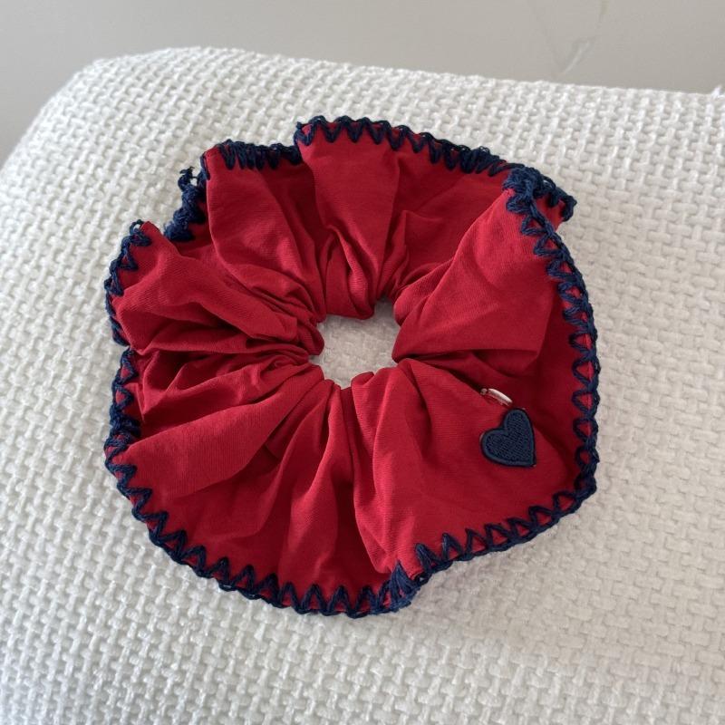 Ruffle High Elastic Hair Bands Girls French Vintage Elegant Hairbands Ribbon Hair Ties Women Girls Cute Hair Styling Accessories