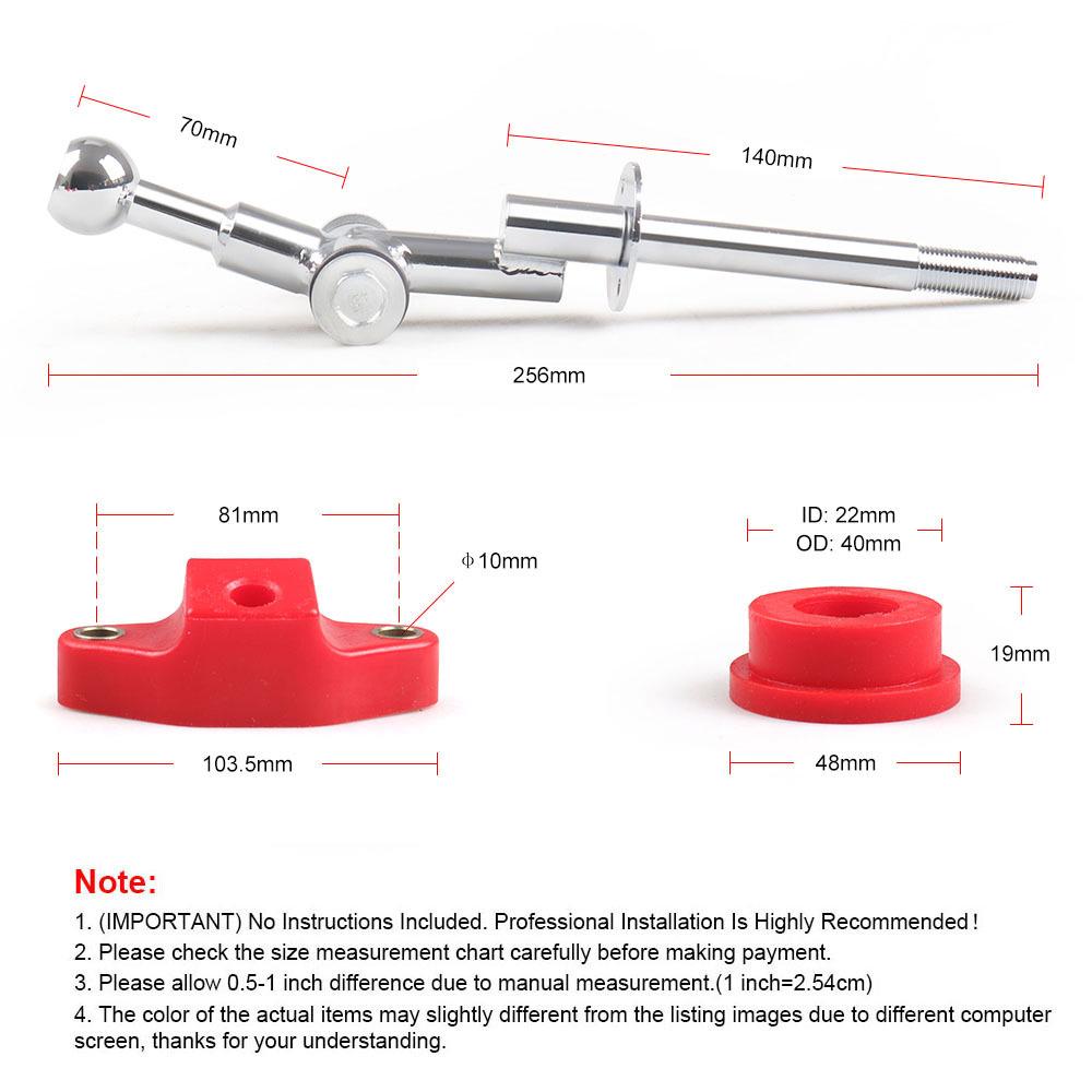 Комплект коротких рычагов переключения передач + полиэфирные втулки, пригодный для Subaru WRX Impreza STI 04+, 6 скоростей