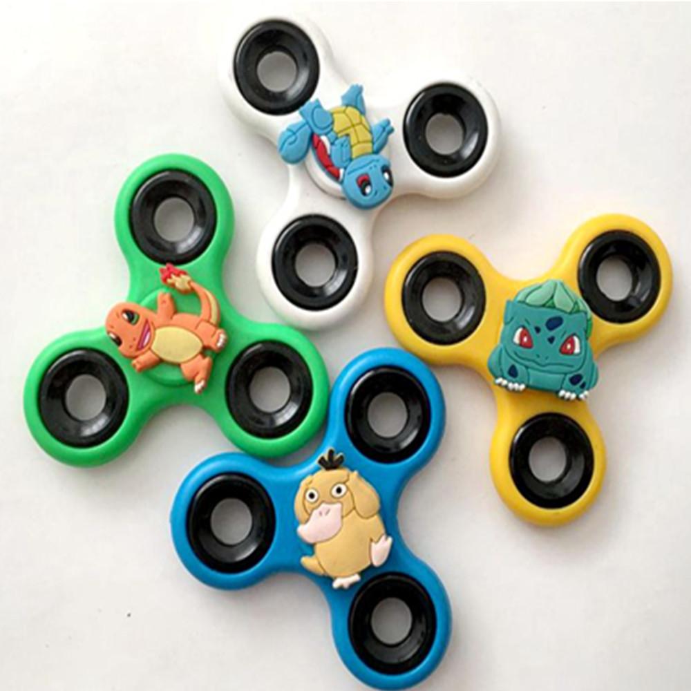 1 Pc Cartoon Finger Spinner Action Figures Pvc Model Relieve Anxiety Reduce Stress High-Speed Rotation Metal Shaft Kid Toys