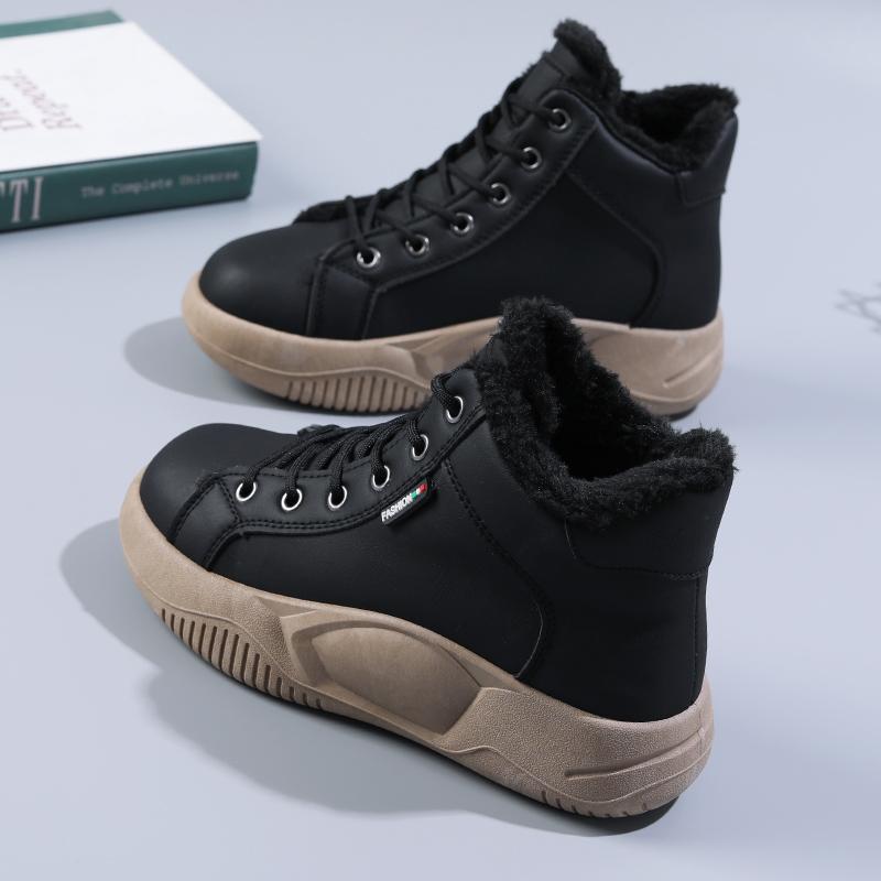 Зимние ботинки из короткого плюша, повседневные, на толстой подошве, женские кроссовки, дизайнерские женские плоские зимние ботинки, теплые женские ботильоны, Botas Mujer