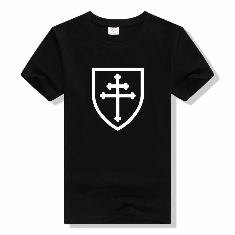 Cross of Lorraine T-Shirt Aesthetic Clothing Sweat Shirts Graphic T Shirts Fashion Casual Cotton Tee Short Sleeved T Shirt