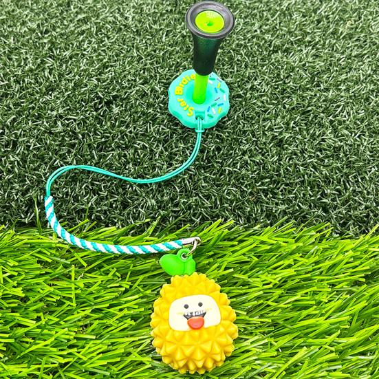 Пластиковый держатель для гольф-ти с защитой от потери, дизайн «пончик», кольцо для гольф-ти с ремешком, мультяшный дизайн фруктов, предотвращение потери ти, аксессуар для гольфа для мужчин и женщин