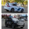 1:32 LAND CRUISER LC300 Police Cars Toys Alloy Diecast Model 6 Doors Opened with Light Music Vehicles Models Boys Birthday Gifts