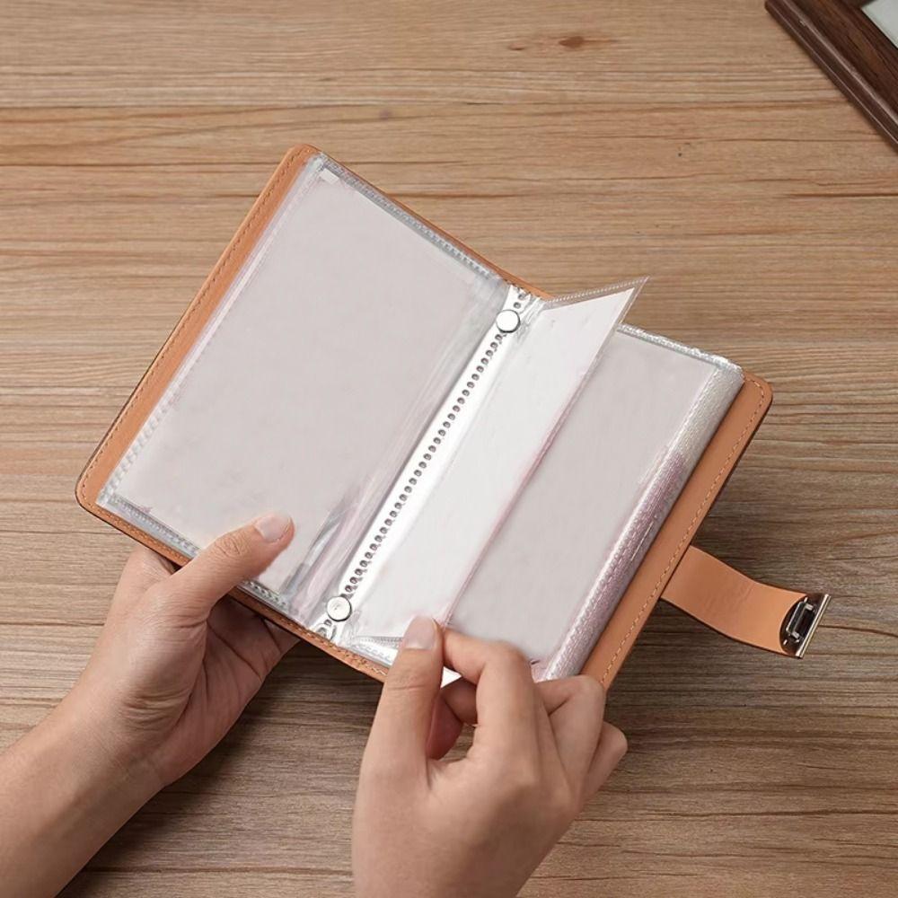 PU Leather Money Savings Challenge Binder with Password Lock Clear View Cash Budget Notebook Solid Color Save Money