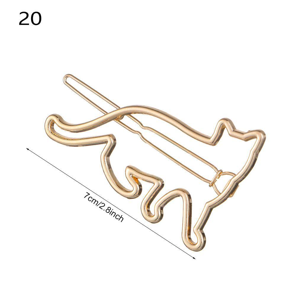 Ornaments Barrette Metal Hairpins Moon Circle Hairgrip Woman Hair Accessories Triangle Hair Clip