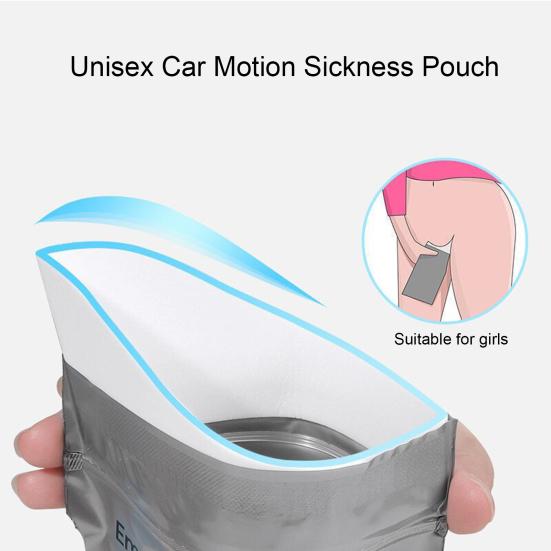 700 мл Пакет для рвоты Одноразовый Эргономика Быстрое затвердевание Морская болезнь Влагопоглощение Автомобильный аварийный пакет для мочи Дорожное использование