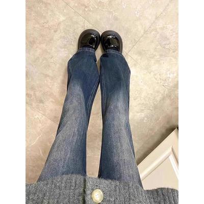 Женские расклешенные джинсы из бархата с высокой талией, больших размеров, не липнут к телу, идеально подходят для фигуры типа «груша», широкие штанины, идеально подходят для осени и зимы.