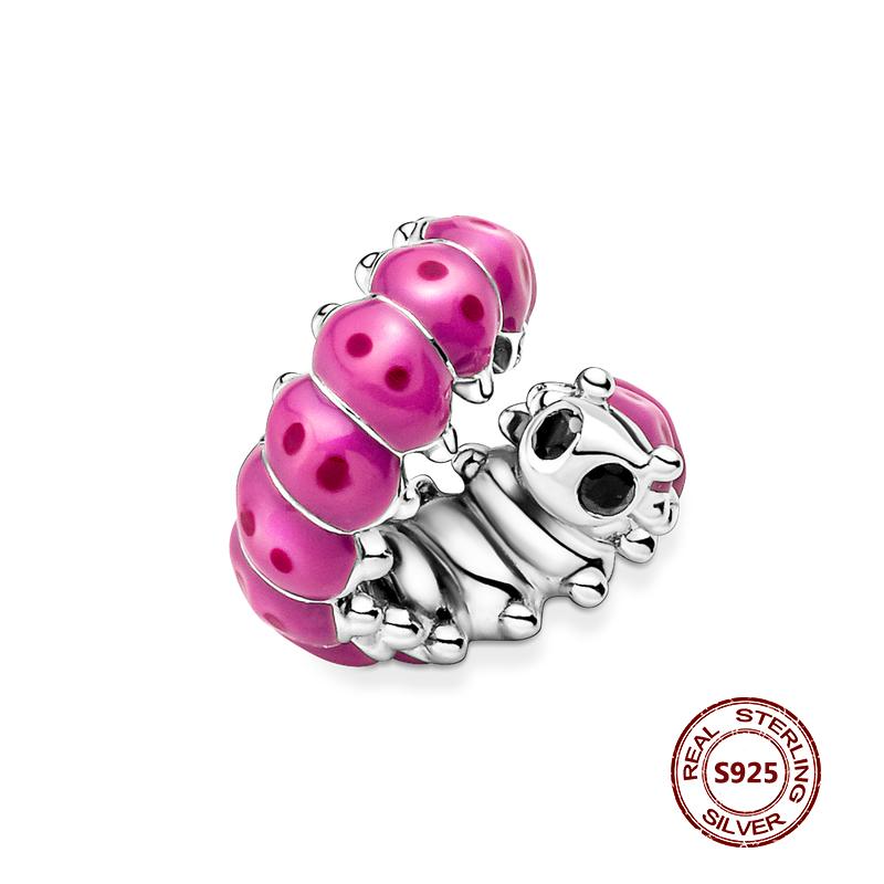 Подвески-хамелеоны, подходят модные оригинальные браслеты, серебро 925 пробы, циркон, осьминог, черепаха, бусина, бабочка, светлячок, подвеска, DIY изготовление ювелирных изделий