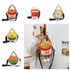 Doll Plush French Fries Handbag Crossbody Bag Shoulder Bag Casual Cartoon Hamburger Bag  Girl