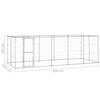VidaXL Chenil Extérieur Acier Galvanisé avec Toit 12,1 m² Enclos Niche Cage 3082304