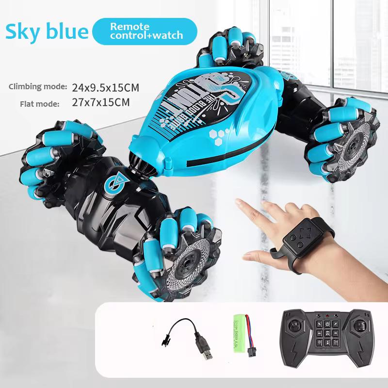 4WD RC Drift Car с музыкальными светодиодными фонарями 2,4G Жест Радио Дистанционное Управление Спрей Трюк Автомобиль Вращающийся на 360° Альпинистский автомобиль Игрушки Подарок