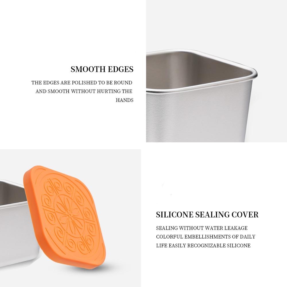 With Silicone Lids Salad Box Leakproof Food Storage Box Portable Sauce Cup