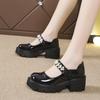 French British Style Small Leather Shoes Women'S New Spring And Autumn Platform Thick Heel Japanese Jk With Skirt Mary Jane Women'S Shoes