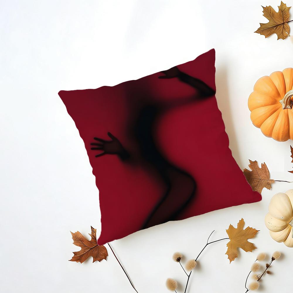 Dark Color Scheme Cushion Cover Washable Linen Pillowcase Soft for Daily Sofa Bed Home Room Decor