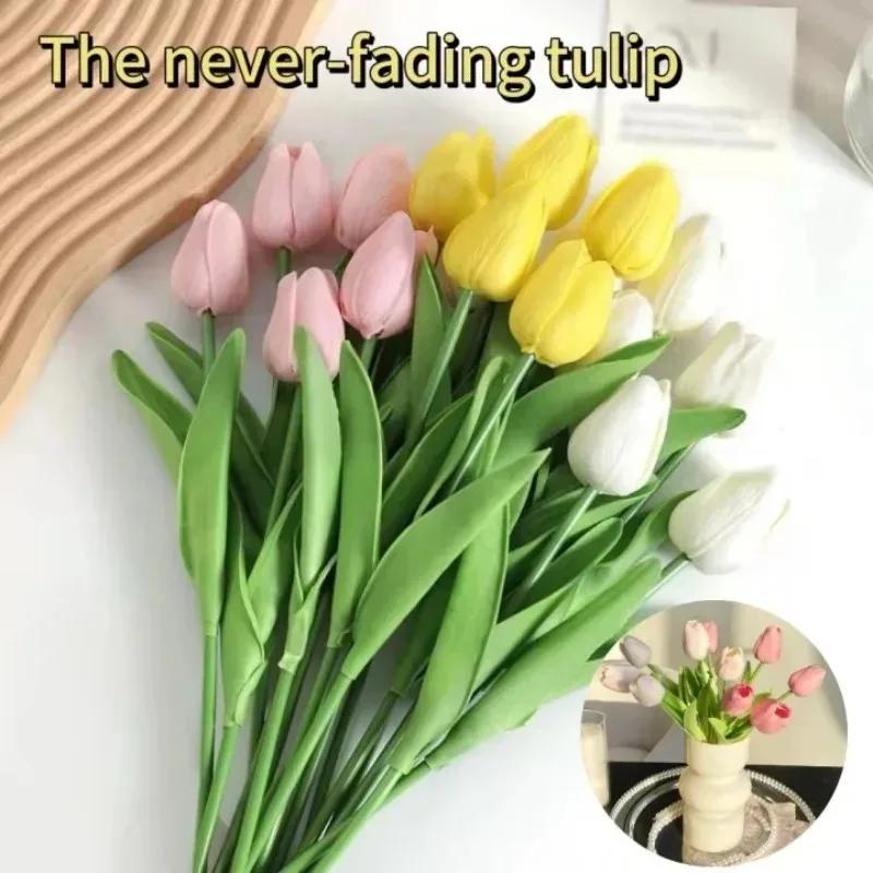 Tulip Artificial Bouquet Flower Wedding Outdoor Home Garden Bouquet Party Decorative Plant Valentine's Day,Thanksgiving,Christma