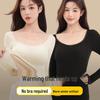 Women's Thermal Innerwear Set: Fleece-Lined, Padded, Seamless Top for Autumn/Winter.