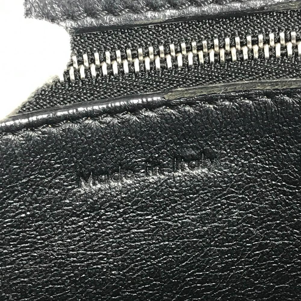 CELINE Bicolor Edge Hand Bag Fringe Tassel Shoulder Bag Leather Beige/Navy
