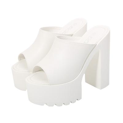 2025 Супер Высокий Каблук Толстый Каблук Сандалии 14СМ Водонепроницаемая Платформа Рыба Шлепанцы Для Улицы Универсальная Женская Обувь ZYW-831-20