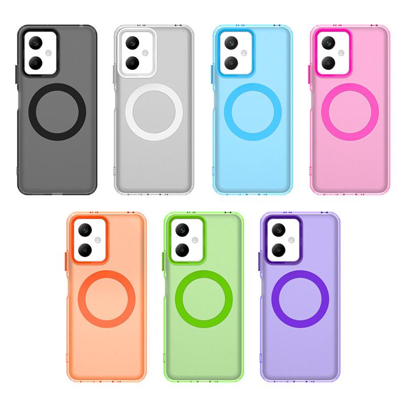 Чехол для Poco X5 5G Чехол для Poco X5 X6 X7 Pro 5G Полупрозрачный матовый магнитный противоударный защитный бампер конфетного цвета