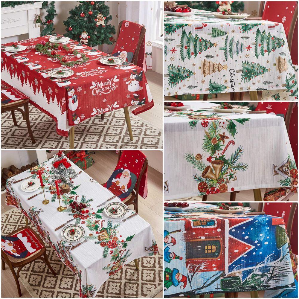 140*100см Рождественская скатерть Водонепроницаемая Рождественская скатерть Рождественская скатерть Журнальный столик