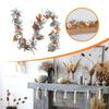 Artificial Fall Decoration Garland Maple Leaf Pumpkin Vine Decor,for Front Door,Wreath,for Christmas