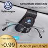 For VOLKSWAGEN VW Car Interior Sun Visor Eyeglasses Holder Sunglasses Clip For Volkswagen VW Golf Passat Tiguan Polo Touareg Mag