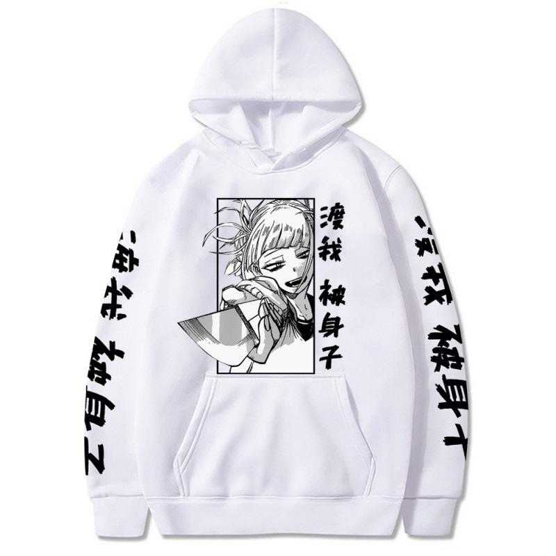 My Hero Academia Аниме с капюшоном Himiko Toga Printed Мужские и женские толстовки с капюшоном свободного покроя Уличная одежда Harajuku Унисекс Толстовка Топы