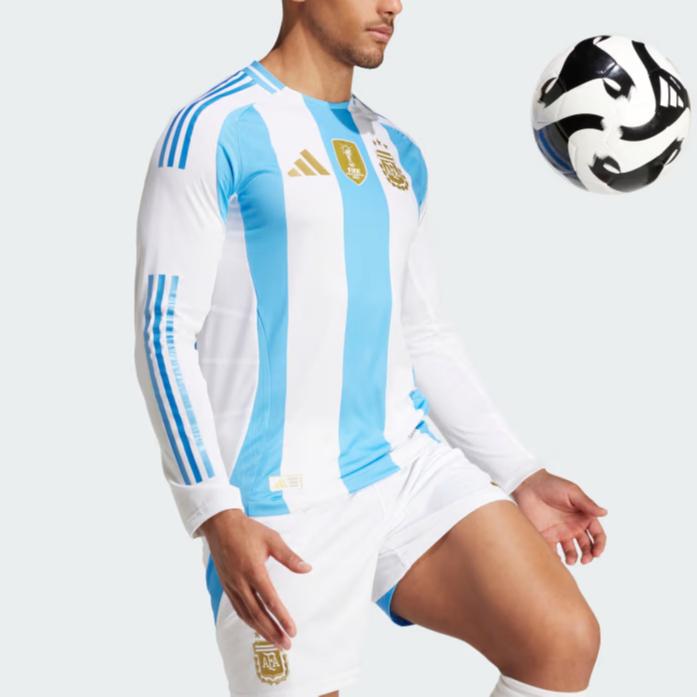 adidas Аргентина 24 Домашняя футболка с длинным рукавом Аутентичная IP8383