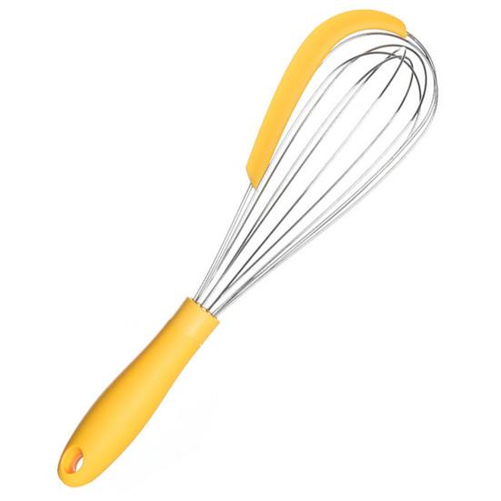 Cream Stirrer Comfortable Grip Kitchen Supplies Lightweight 2-in-1 Manual Whisk Cream Scraper Baking Tool Useful Bakeware Lightweight