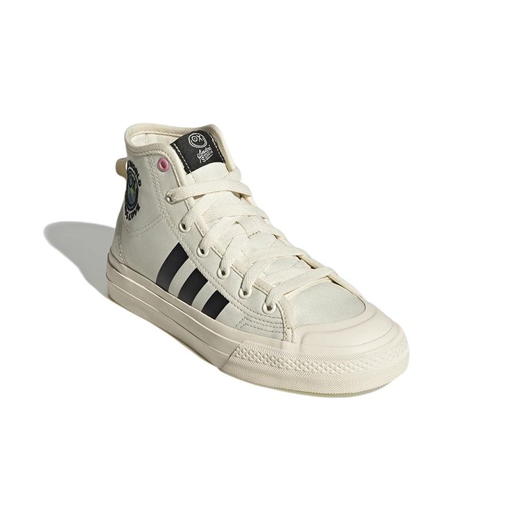 André Saraiva x adidas Nizza Hi RF J Миру нужна любовь Детские кроссовки Кремовый Кремово-белый Основной черный GZ1758