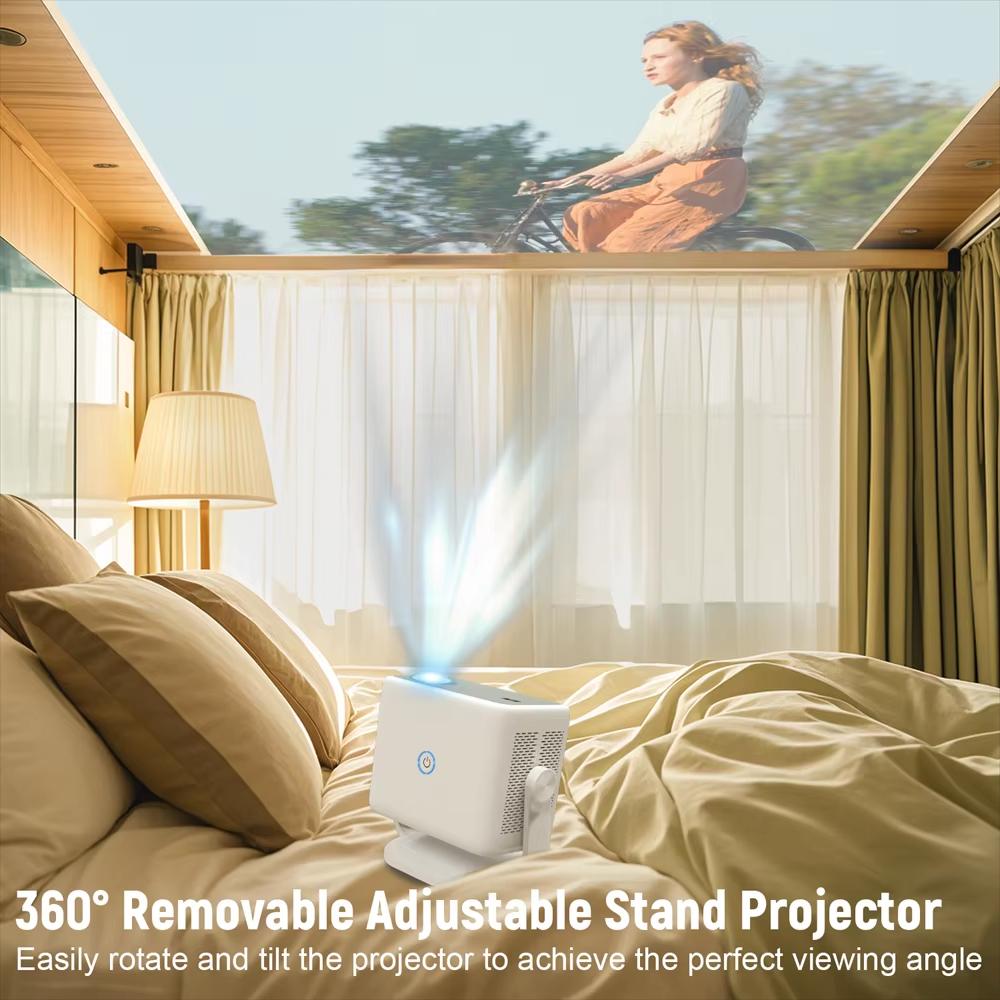 Сертификация Velec Netflix Проектор Android 13 4K Native 1080P 650ANSI с автофокусом Wifi6 BT5.2 360° Домашний уличный проектор