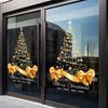 Self-Adhesive Christmas Tree Stickers Vinyl Material Xmas Window Clings New Year Decorations