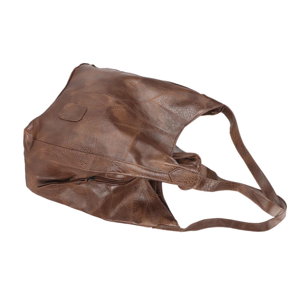 Женская сумка через плечо, модная, универсальная, мягкая, из искусственной кожи, женская, большая вместительная сумка, кофейный цвет