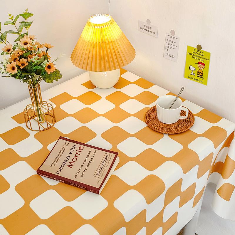 Small Fresh Student Flannel Tablecloth Desk Bedside Table Coffee Table Cover Cloth Photo Background Picnic Cloth