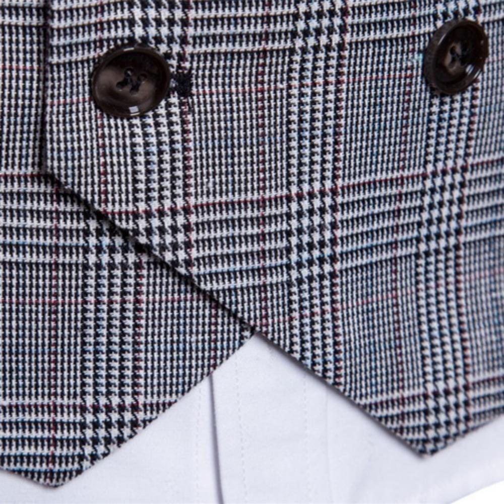 Жилет деловой костюм для мужчин, куртка без рукавов на весну/осень, повседневный жилет в английском стиле, двубортный приталенный жилет