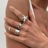 Gold Adjustable Open Rings Starfish Scallop Beach Jewelry Accessories Rings for Women for Women