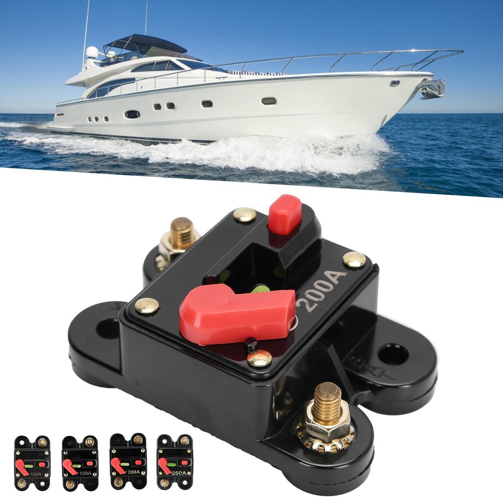 Инвертор с автоматическим выключателем и предохранителем 12‑24 В с ручным сбросом для автомобильной аудиосистемы, лодок и грузовиков