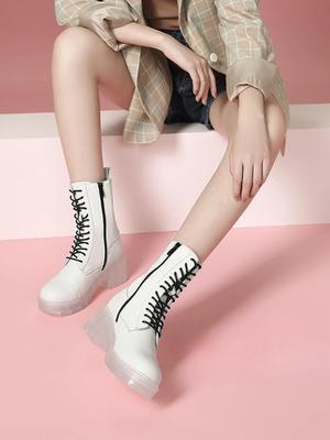 Женские сапоги, белые туфли до середины голени, женские туфли на высоком каблуке, элегантные туфли на каблуке, модные туфли 2024 года, горячая тенденция, качественная распродажа из искусственной кожи