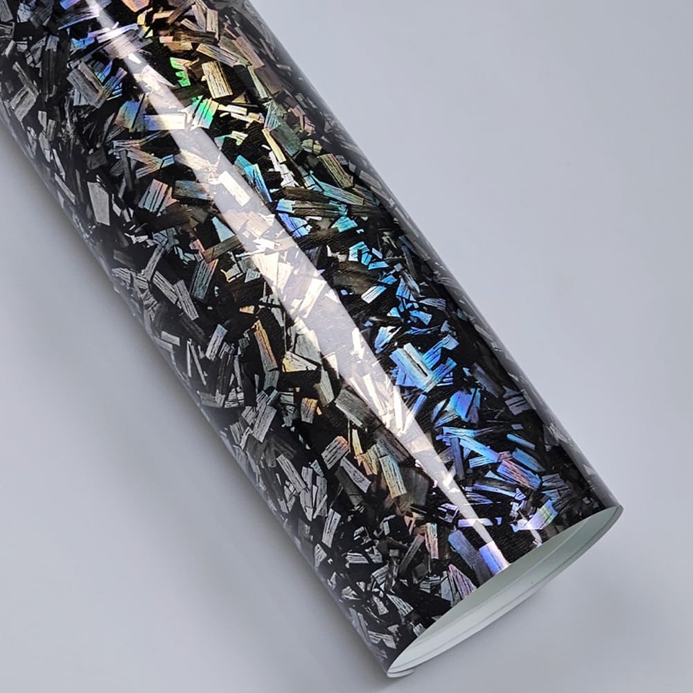 Хром Черный Кованый Глянцевый Углеродное Волокно Автомобильная Виниловая Пленка Рулон С Клеевым Слоем С Воздушными Каналами Декаль Лист DIY Декор