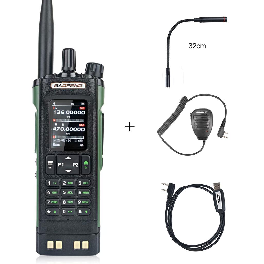 Baofeng DM-32 GPS DMR Цифровая Рация APRS Шифрование AES256 8 Вт Авиационный Диапазон FM 2M 70CM GMRS Двухдиапазонная Радиостанция DM-32UV