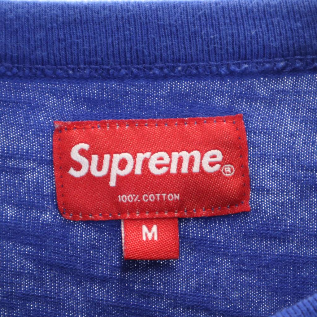 Supreme Футболка с коротким рукавом M синяя Мужская Б/У
