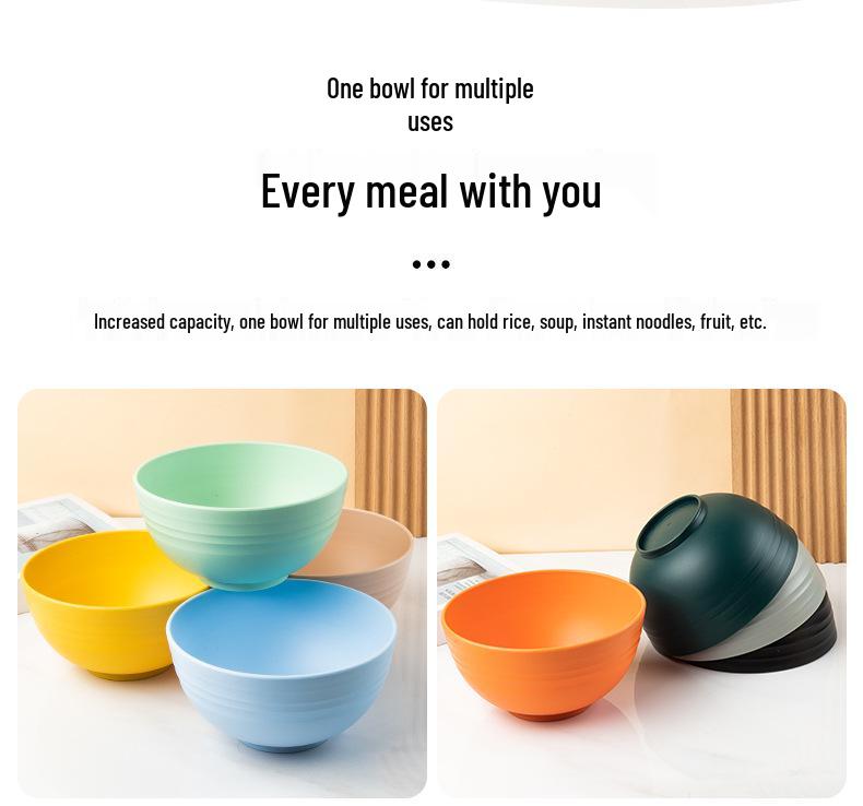 Японская круглая миска 15 см: Подходит для микроволновой печи, Защищен от падений, Идеально для супа, лапши или фруктового салата.