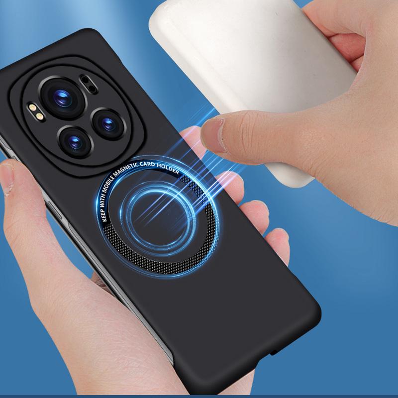 Безрамный матовый магнитный чехол для ПК для Honor Magic 6 5 4 3 Magic6 Magic5 Pro, автомобильный адсорбционный противоударный чехол для беспроводной зарядки, чехол