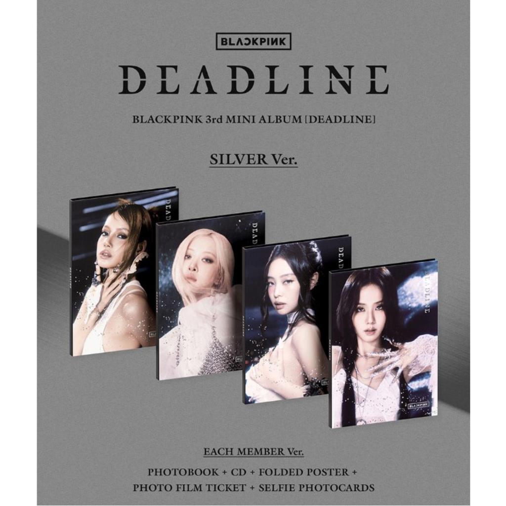 BLACKPINK - 3-й мини-альбом [DEADLINE] (СЕРЕБРЯНАЯ ВЕРСИЯ) + Случайная фотокарточка (1 из 4) + Дополнительный случайный подарок