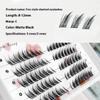 3/5/10 рядов 3D пушистые отдельные пучки для наращивания ресниц, сегментированные, натуральный эффект лисьего глаза, макияж, отдельные накладные ресницы