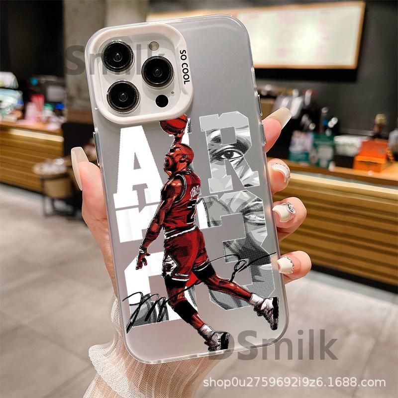 IPhone 15 Pro Баскетбол Нет. 23 Жесткий чехол для iPhone 14/13/12 Pro Max - Лазерный дизайн